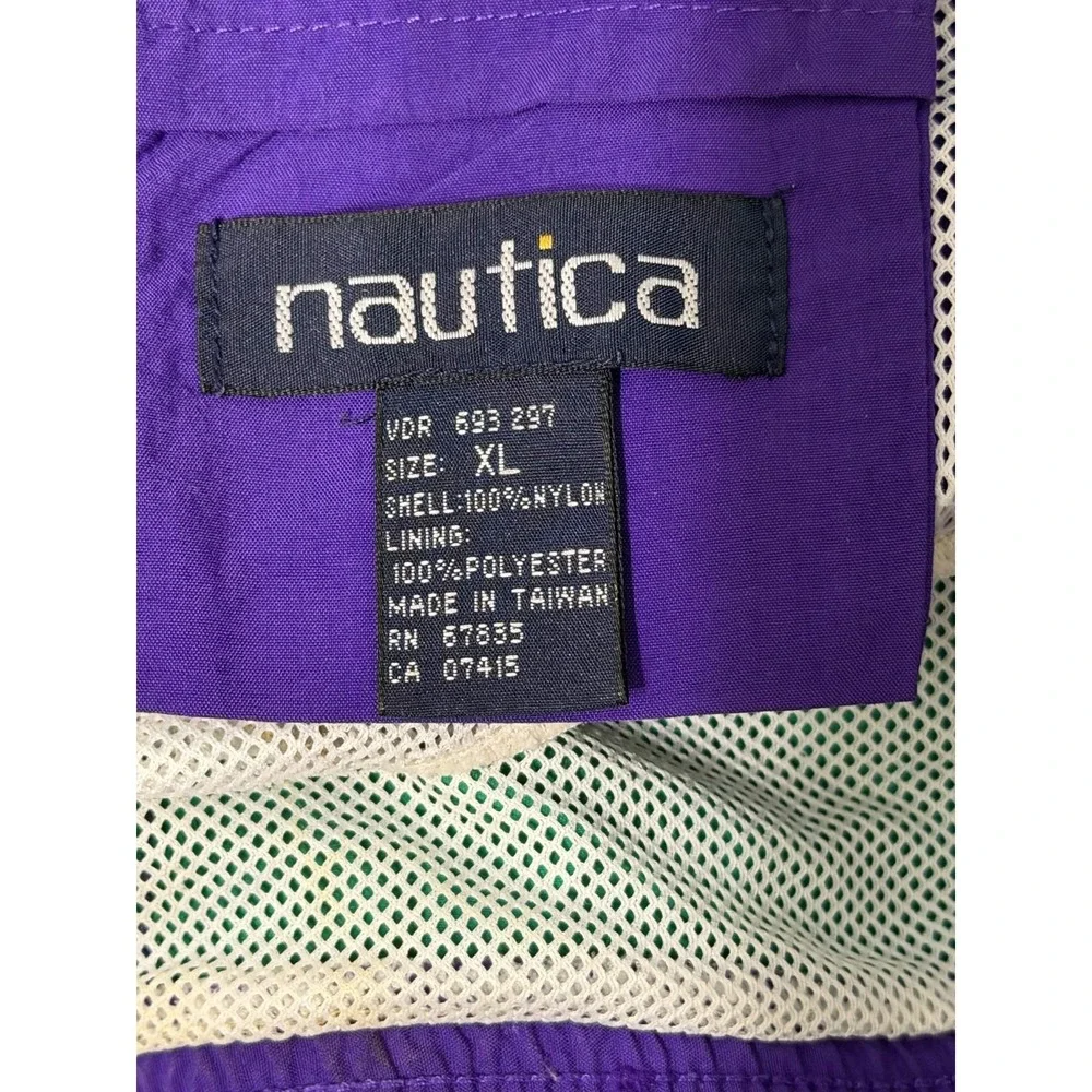Nautica Mens XL Green Swim Shorts Trunks 100% Nylon Solid Casual Summer